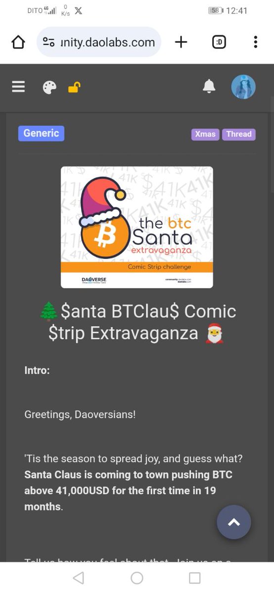 DAOLabs has not only been a significant source of financial support for me, but it has also given me countless opportunities to learn and grow. One task, in particular, stands out as my favorite—the BTC Santa Extravaganza comic strip task during the Christmas season.