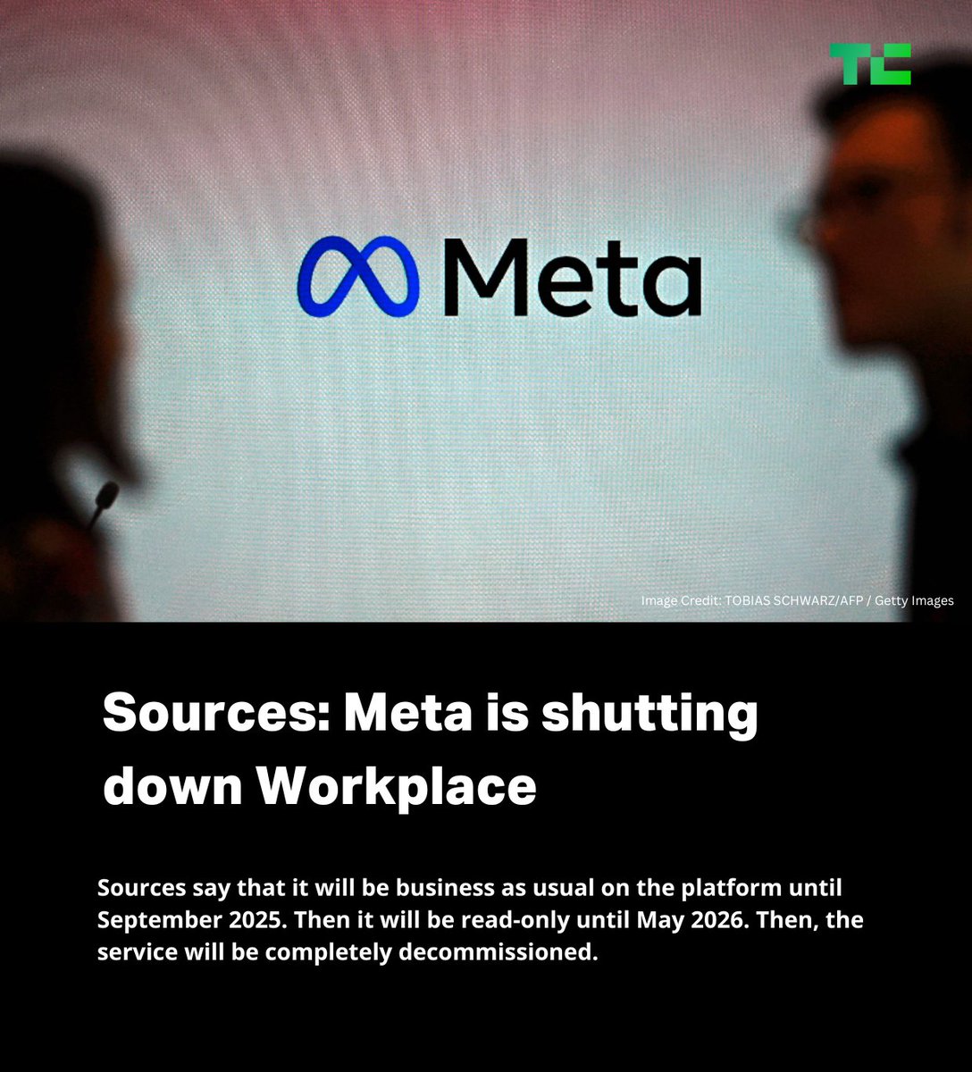 Exclusive: TechCrunch has learned that Meta is shuttering Workplace, a version of Facebook that had been built to enable communication among business teams and wider organizations.

Read more: tcrn.ch/44IFc6b
