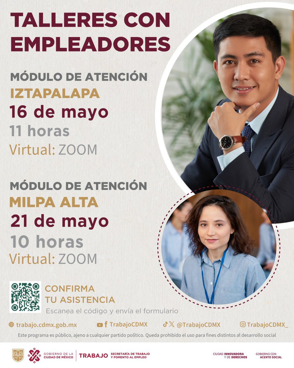 El @SneCdmx te invita a los talleres gratuitos para empleadores, donde podrás aprender a perfilar vacantes y seleccionar al mejor personal. 📝 ✅ Regístrate para recibir los detalles por correo: bit.ly/3pqneoP #TrabajoEnLaCiudad