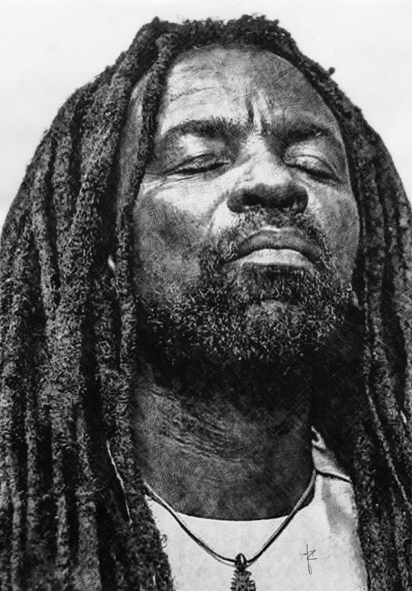 complete drawing of the biggest baba(@RockyDawuni) media: charcoal on paper