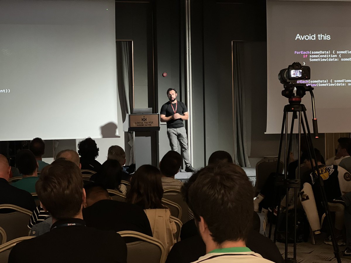 iOSKonf's tweet image. Don’t let a frame slip 👀 We’ve got super helpful tips for keeping our SwiftUI code performant from the SwiftUI guru @mitrevski 🧑🏽‍💻

#iOSKonf