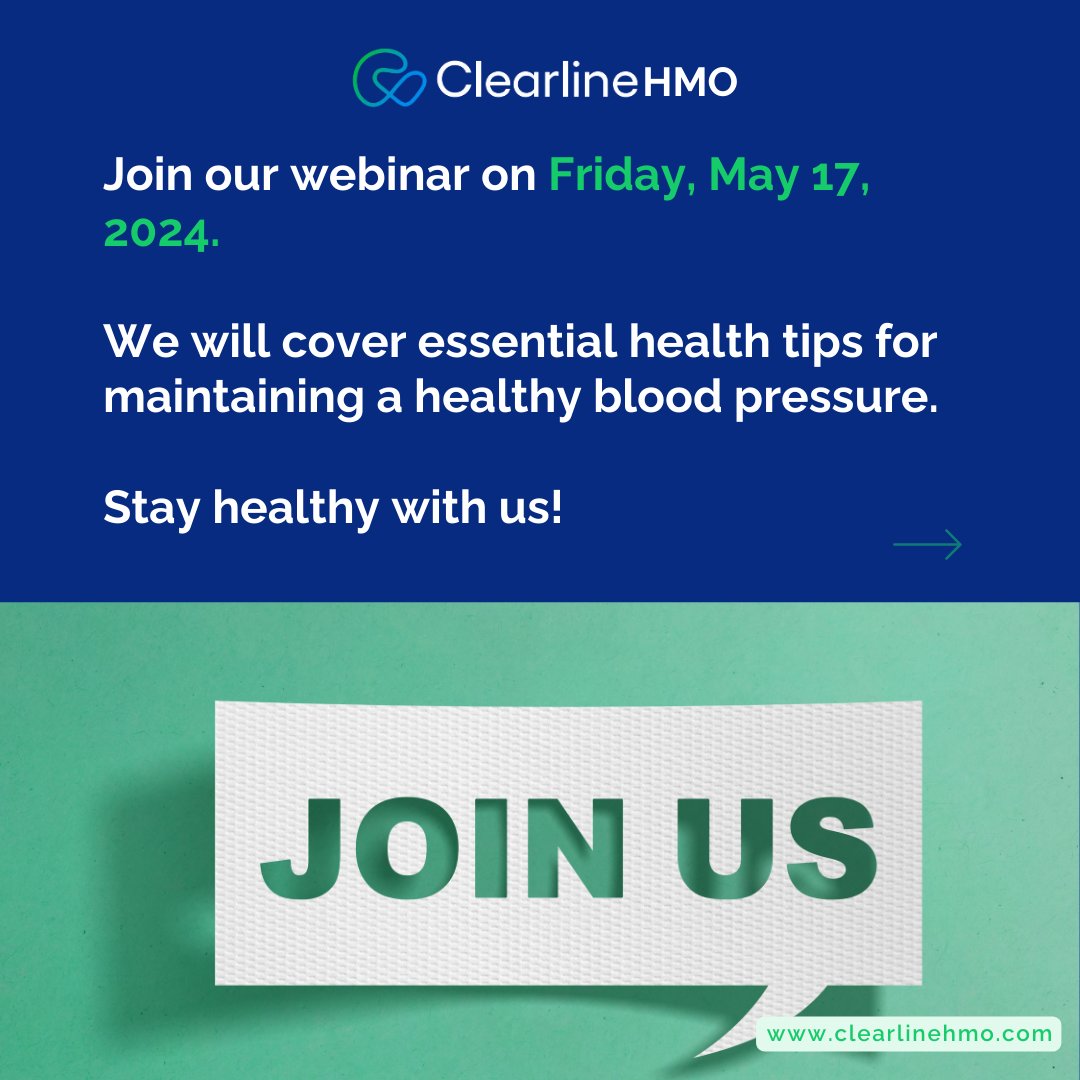 To you reading this right now, share this to your papas, mamas, uncles and aunties. - Go to your Playstore or app store and download 'Zoho meeting' - Look out for our virtual meeting link. #Clearlinehmo #hypertensionday #healthwebinar