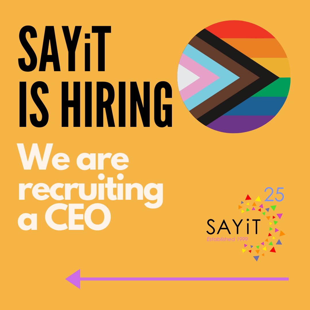 SAYiT is Recruiting a CEO A message from the SAYiT Trustees: sayit.org.uk/post/sayit-is-…