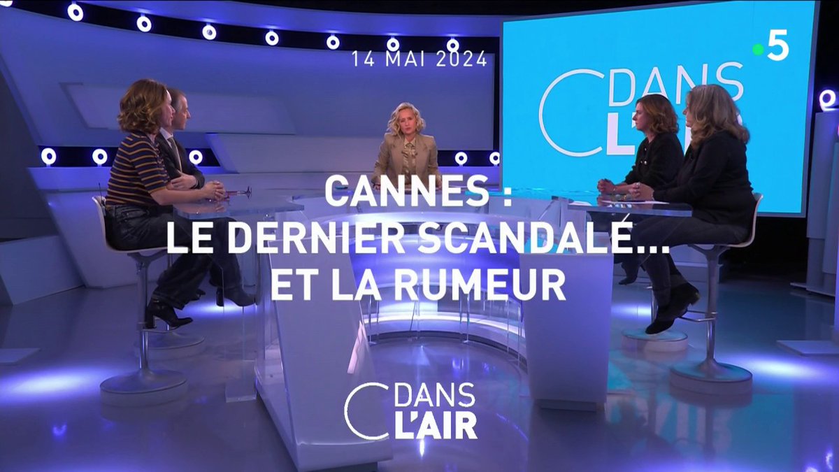 #cdanslair avec @Caroline_Roux, c'est maintenant sur France 5 ! Au programme ce soir : #Cannes : le dernier scandale... et la rumeur Posez vos questions dès maintenant sur notre site : bit.ly/EmissionCdansl… #Cannes2024 #MeToo