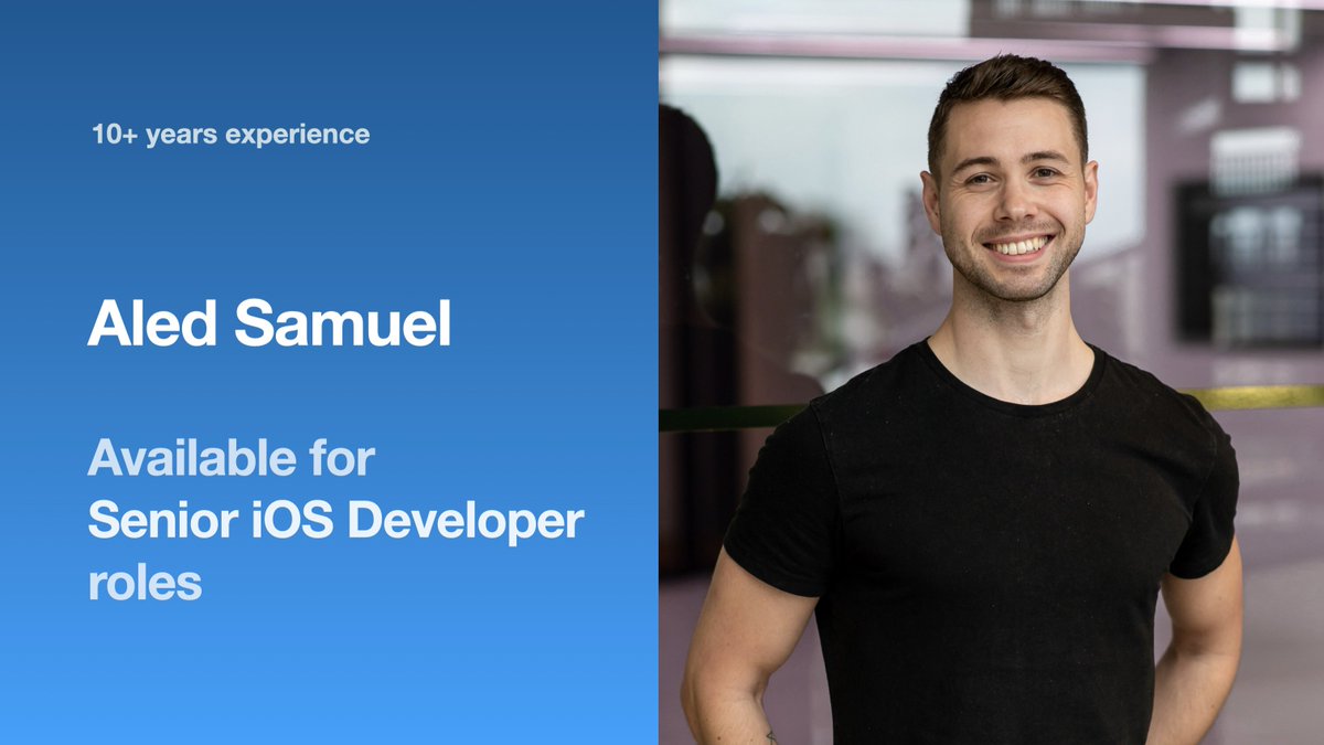 samuelaled's tweet image. ✨ Looking for Senior iOS Developer roles ✨
10+ years experience in iOS
After an incredibly rewarding time at Floww, I’m now looking for the next amazing role where I get to continue to challenge myself and contribute my expertise and passion for making world class apps.