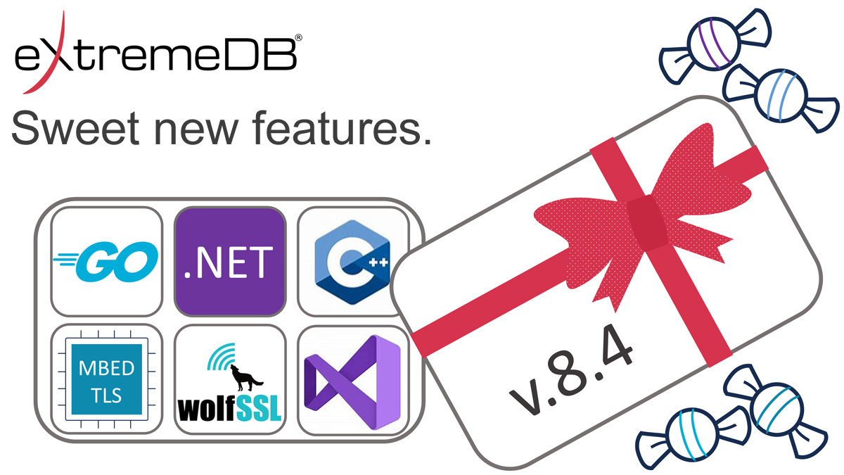 #eXtremeDB 8.4: SSL and Driver Authentication Support in ODBC Driver. New GO Language API. Support for #Mbed and #WolfSSL TLS. #VisualStudio 2022 Compatibility. .NET 6.0 & 7.0 Support on Linux/ARM. C++ 17 Compliance. Learn more: bit.ly/4bBhjj1 #dbms #EmbeddedSystems