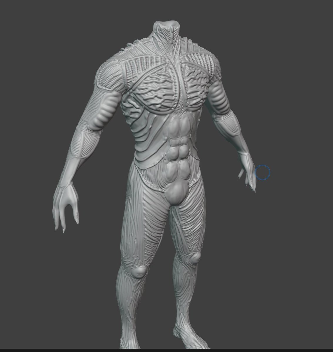 ok so here is a progress update on the body sculpt

#blender #sculpting #modeling #IndieGameDev