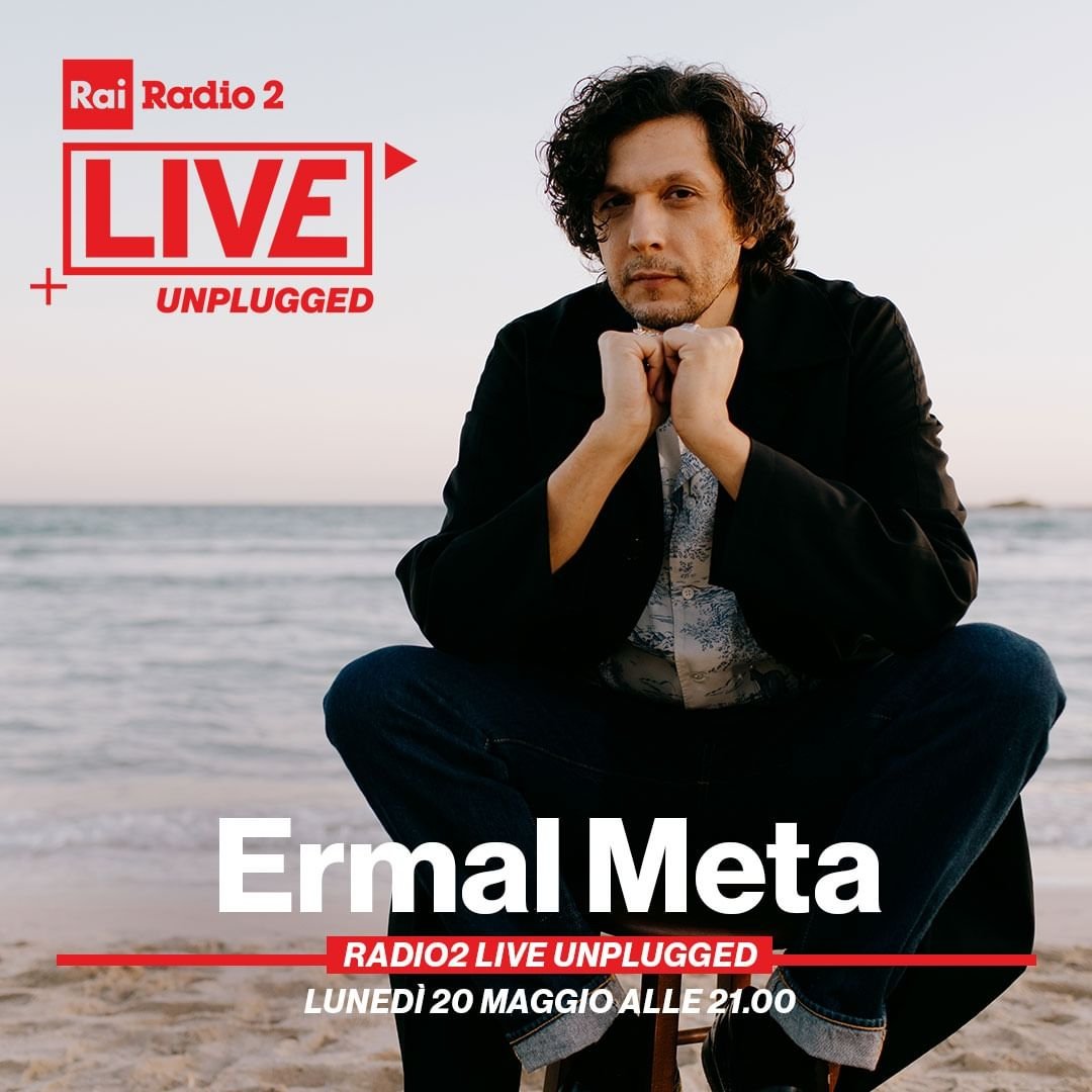 #Repost @RaiRadio2 'Leggeri come piume di un gabbiano Come nuvole d'agosto Come un sabato italiano Mediterraneo' 🎶 🗓 Lunedì 20 maggio alle 21.00 @MetaErmal al #Radio2Unplugged dalla sede di Via Asiago in Roma. Un concerto evento in diretta su Rai Radio2 e sul canale 202 del DTT