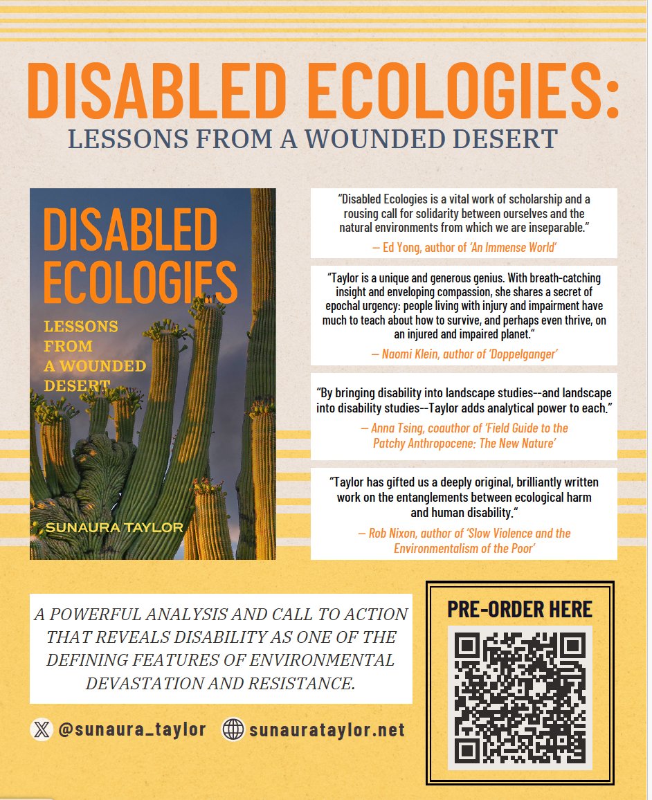 Cannot believe it's officially one week until Disabled Ecologies: Lessons From a Wounded Desert is born! This is one of those projects that is life work... I always knew I would write some version of it. Took me eight years, but here it is. Almost. #DisabledEcologies countdown.