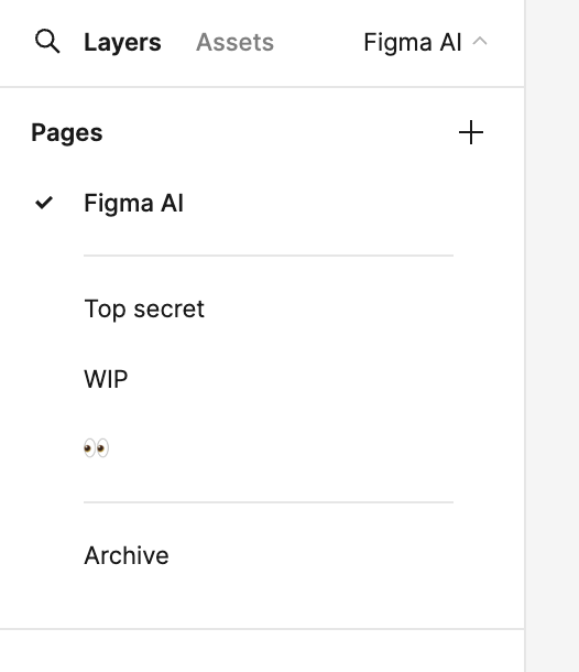 the most highly anticipated Figma feature in years is here page dividers! just add a '---' to your page name