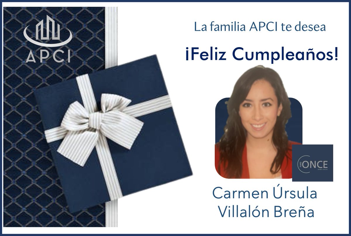 🎉¡Feliz Cumpleaños, Carmen Úrsula Villalón Breña.!🎊

La familia APCI desea que tu cumpleaños sea siempre el punto de partida para exitosos cierres e infinidad de alegrías profesionales y personales.
