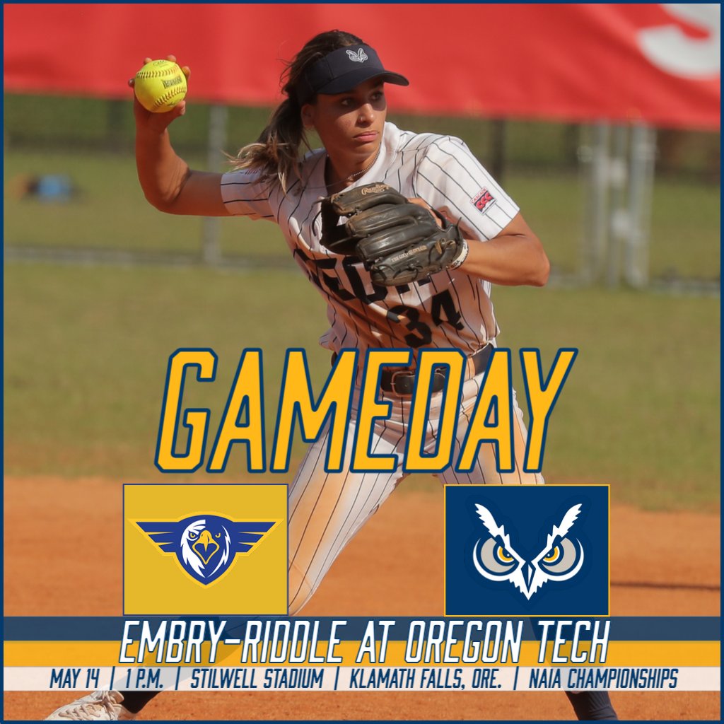 DAY 2 of the NAIA National Tournament opens at 1 p.m., as @oitsoftball makes their tourney debut vs. Embry-Riddle...at 4 p.m., St. Thomas meets Florida National in an elimination game WATCH: portal.stretchinternet.com/oit/ STATS: oregontechowls.com/sidearmstats/s… RADIO: streamdb5web.securenetsystems.net/cirruscontent/…