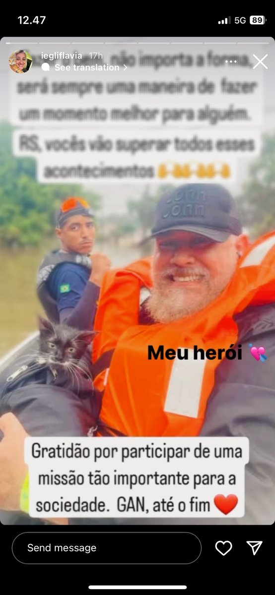 imagens fortes: o marido da minha mãe conseguiu resgatar o gatinho mais novo deles ♥️ depois de todos esses diassss