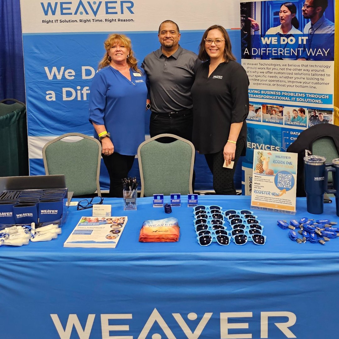 Weaver_Tech's tweet image. We’re at the Region One Conference today! Stop by our booth to explore how Weaver Technologies can empower your business with the right IT solutions. Don&apos;t miss out on learning about our innovative and flexible IT services. See you there! 🚀
#RegionOneConference #WeaverTech