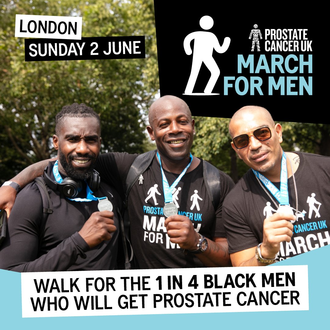 Join us on Sunday 2nd June 2024 at Battersea Park with @ProstateUK. Let us march for every man, including those who will get prostate cancer, the survivors, and for families/friends who have lost loved ones #MarchForMen
