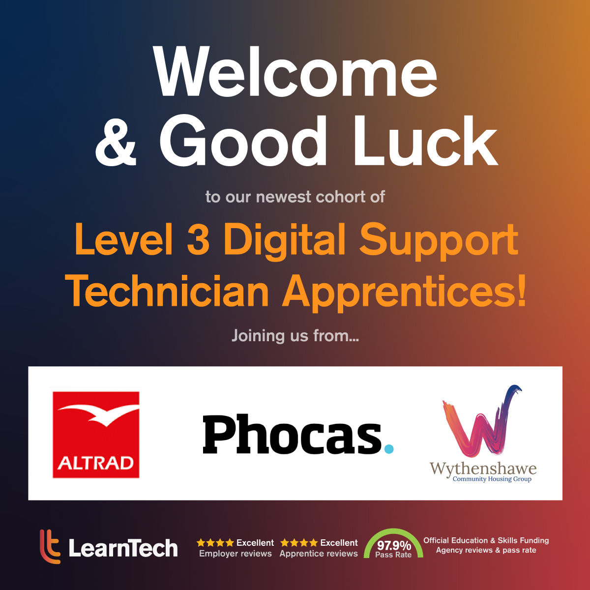 🙂Welcome to our newest cohort of Level 3 Digital Support Technician apprentices! We wish the #apprentices all the best & look forward to seeing their progress. Considering a tech apprentice for your team? Contact us for a chat... learn-tech.com/contact-inform…
#digitalsupport #tech