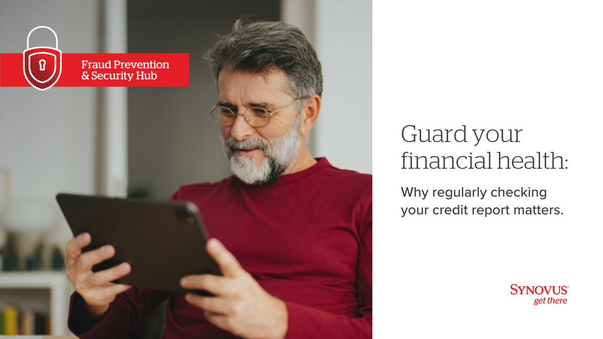 Keeping your credit in check requires more than you think. Learn how to protect against identity theft and errors on your credit report, here: bit.ly/3WpMAkF #FraudProtection #Synovus #GetThere