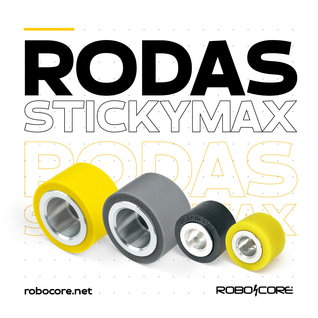 RoboCore's tweet image. As StickyMAX voltaram ao estoque da RoboCore. E agora com uma novidade: A StickyMAX de 22mm! 🛞
Acesse nosso site e confira as opções disponíveis: robocore.net/busca/stickymax
#stickymax #roda #robotica #robos #combatederobos #linefollower #sumo