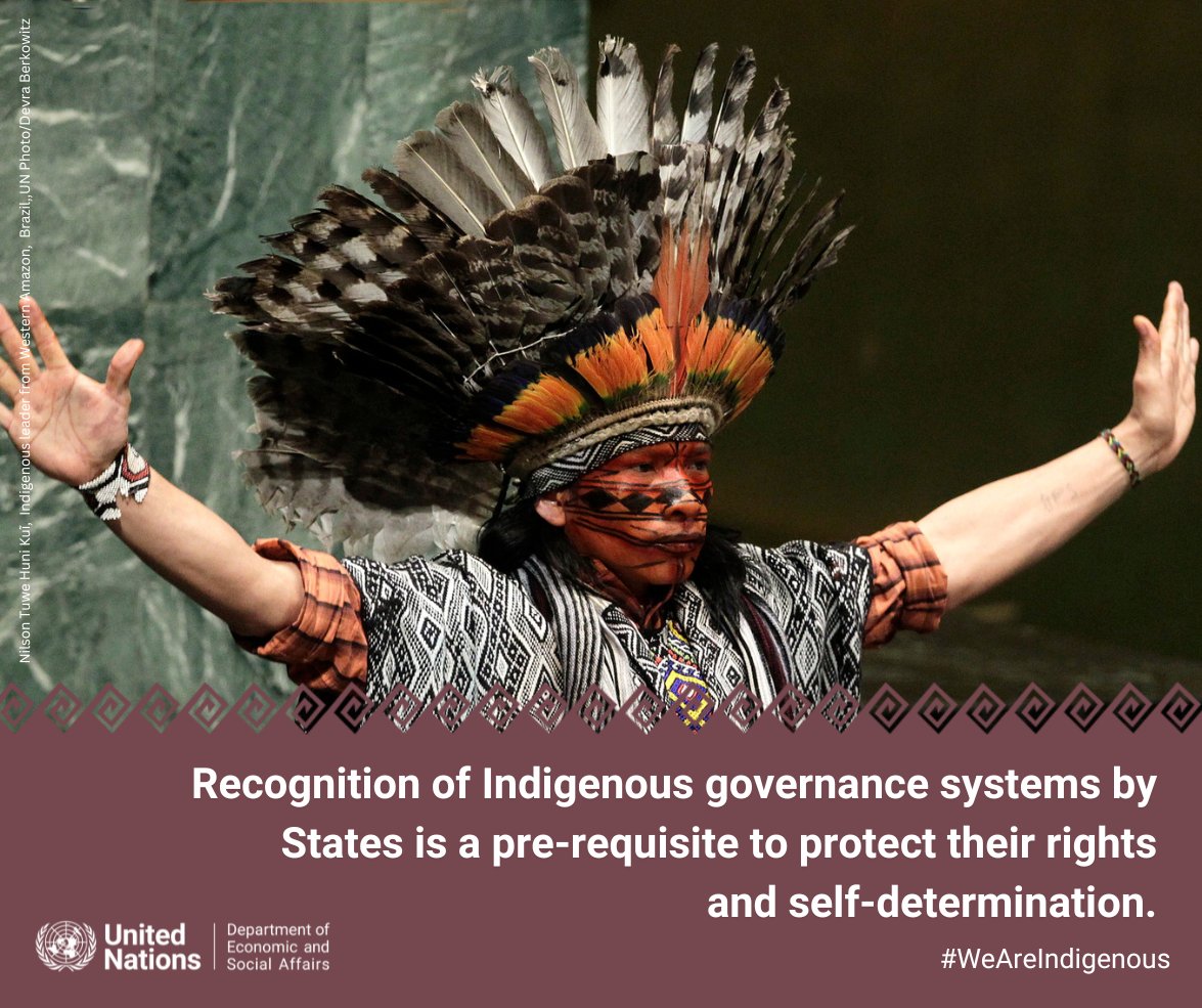 Recognition of Indigenous governance systems by States is a pre-requisite to protect Indigenous Peoples’ rights and their self-determination.

#WeAreIndigenous #UNPFII2024