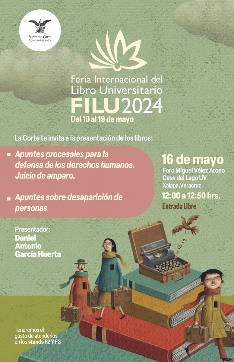 Ven a la @FILU_UV  y acompáñanos en la presentación de las obras de #LaCorte

📅16 de mayo
🕛 12 h
📍Casa del Lago UV | Xalapa, Veracruz

📚 Te esperamos en el sitio de exposición y publicaciones de #LaCorte

#FILU2024