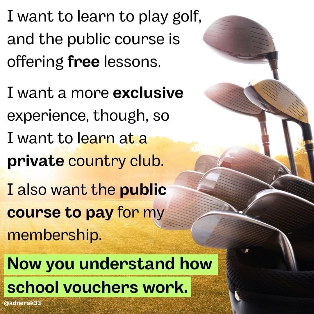 In honor of Kentucky hosting the PGA Championship and school vouchers being on the ballot this November...