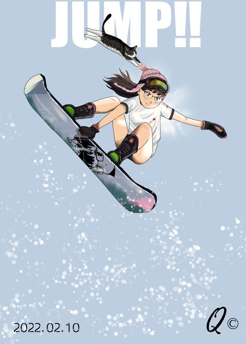 #これを見たやつは飛んでる画像を挙げろ 
冬絵でゴメンやで～～🏂 