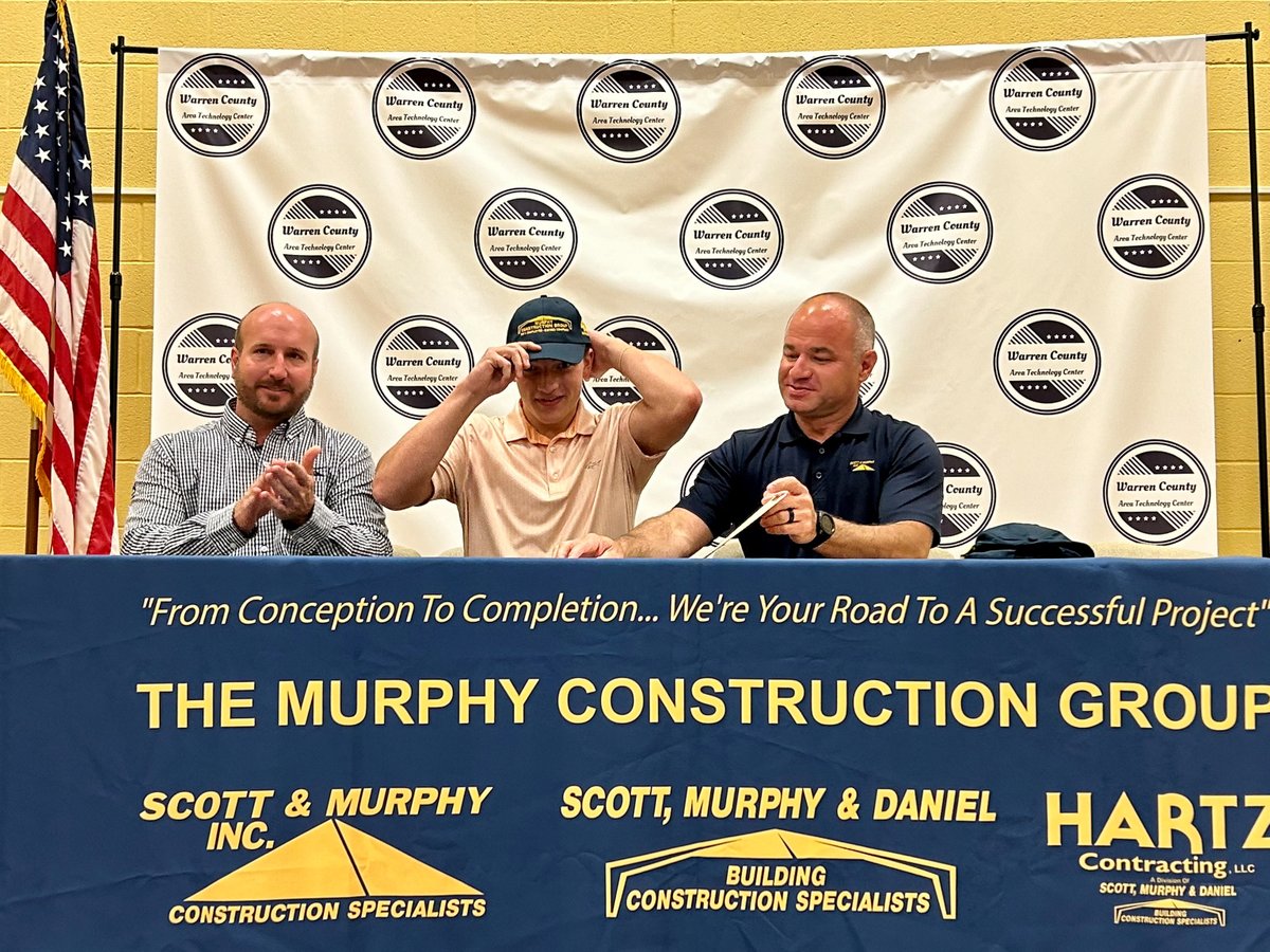 Signing Day at the Area Technology Center! Congratulations to BGHS Senior Ande Haga, committing to The Murphy Construction Group as a heavy equipment operator.