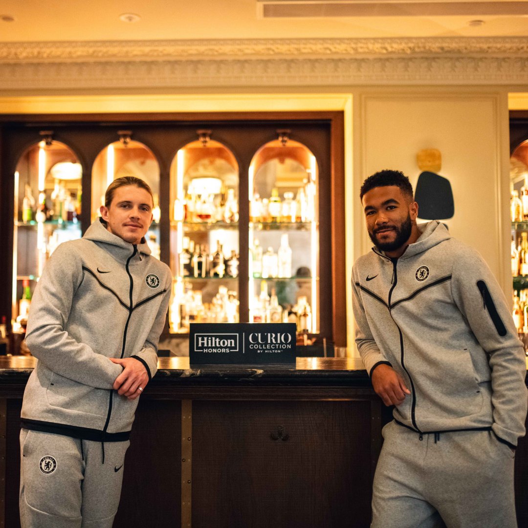 Reece & Conor recharging for a big week, and staying on top of their game with @Hilton. 🔋 #HiltonForTheStay