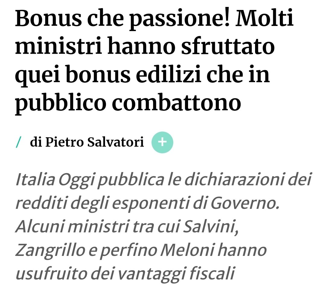 Talmente impegnati a rimediare alla sconsiderata gestione del #Superbonus che ne hanno usufruito praticamente tutti (#Meloni compresa).