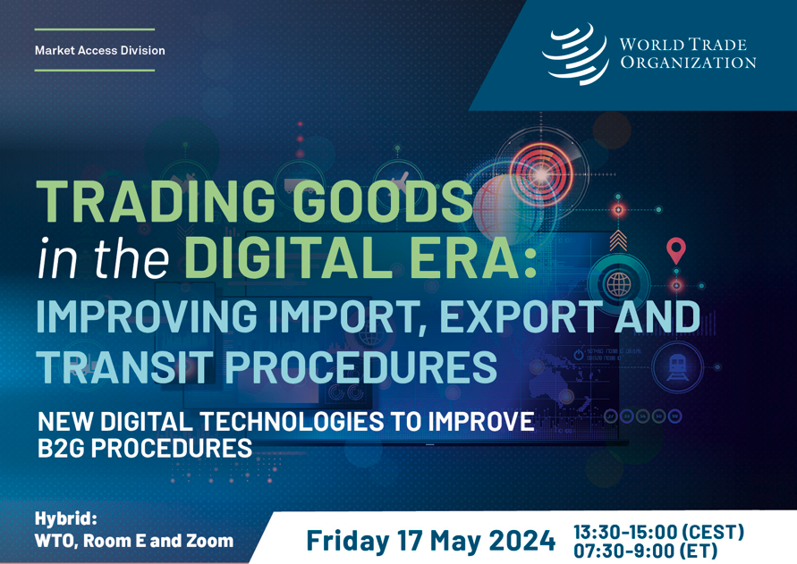 Join us on 17 May for a webinar on 'Trading goods in the digital era' to explore the impact of digital technologies on modernizing supply chain operations. Attend in person in Room E or via Zoom: bit.ly/4b4nBb5