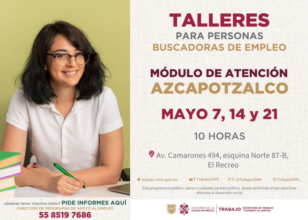 En este taller te enseñarán las mejores prácticas y consejos para crear un CV efectivo que destaque tus habilidades y experiencias de manera adecuada. 📆 21 de mayo ⏰ 10 horas 🔗 Regístrate: bit.ly/3Mk8iBN #TrabajoEnLaCiudad