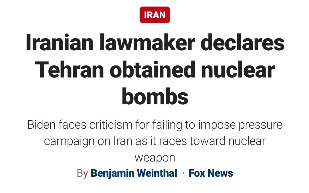 🇮🇷 Iran claims to have nuclear bombs.