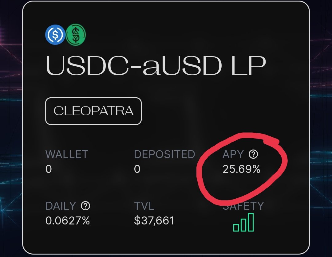 Don't know what to do with your stables on @0xMantle ?? $USDC - $aUSD on @circuitprotocol currently delivering that STABLE 25% APY FOLKS.