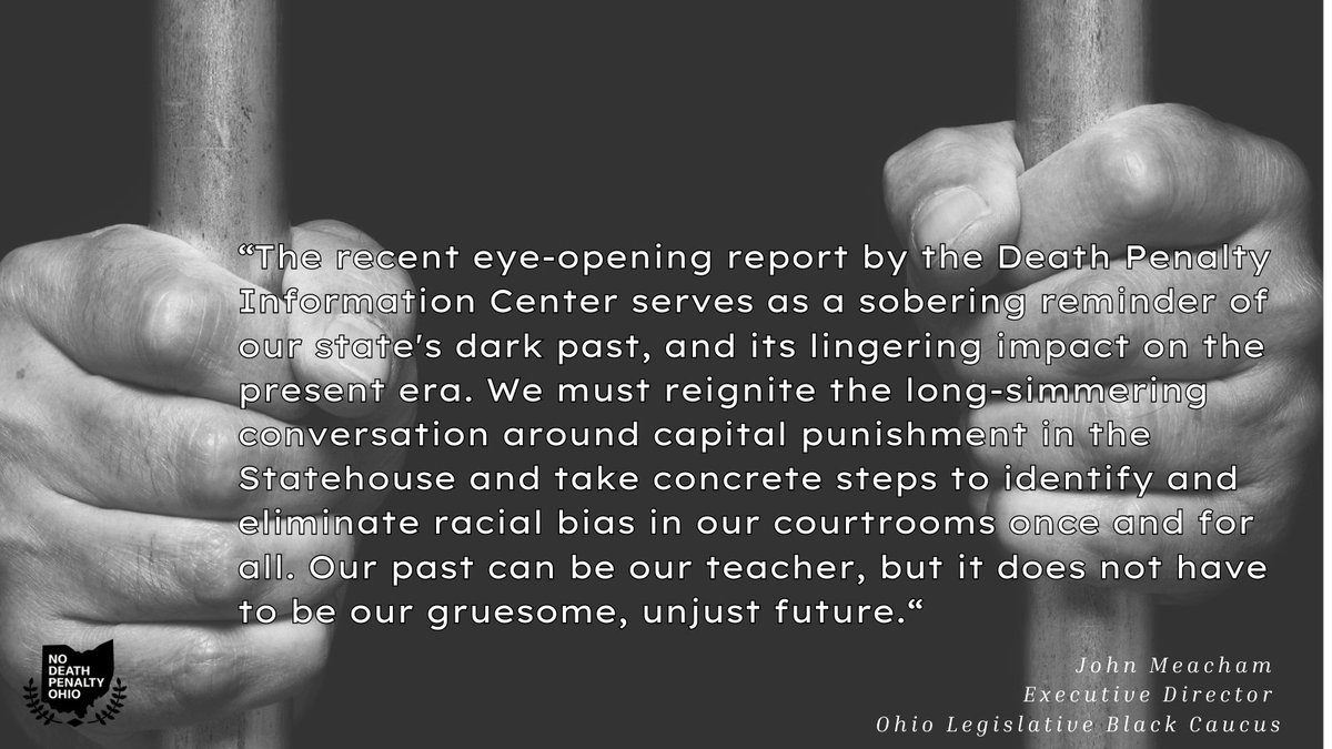 OhStopExecution's tweet image. 🚨New Report Alert: "Broken Promises: How a History of Racial Violence and Bias Shaped Ohio’s Death Penalty" deathpenaltyinfo.org/facts-and-rese…

Today, the @DPInfoCtr unveils troubling insights into the deep-seated racial biases that underpin Ohio's death penalty system. 

#NoDeathPenaltyOH