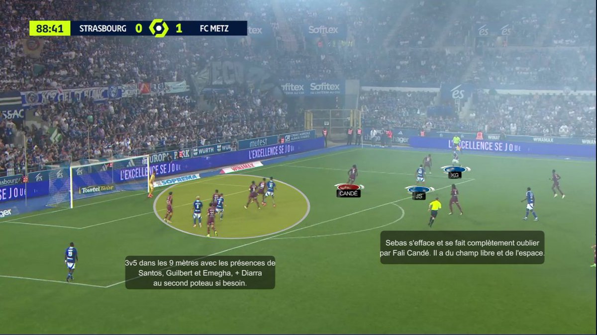 guillaume_vague's tweet image. 👀 Le but d&apos;Emegha contre Metz

🤝 Connexion Gameiro - Sebas
👥 Densité dans la surface
🌬️ Effacement de Sebas

Simplicité, spontanéité, efficacité. 🎯 #LiveRCS #RCSAFCM