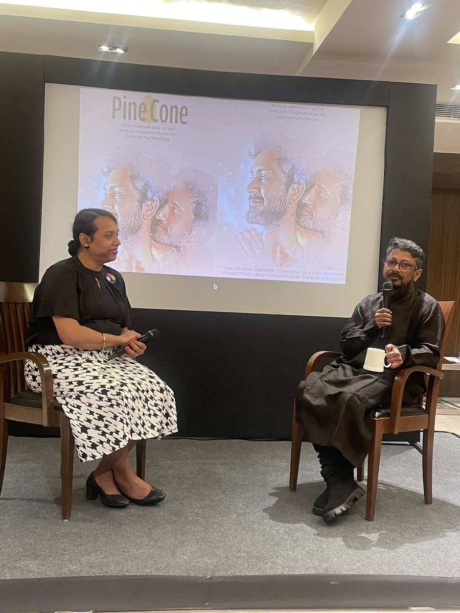 Saw a preview of @IamOnir #PineCone @TheLalitGroup #Delhi. Essential viewing for all in India. Moved & frustrated that so many cannot celebrate their identities. Brave,honest film that says it like it is. @KSF_IN #pride #LGBTQ Thank you Onir.