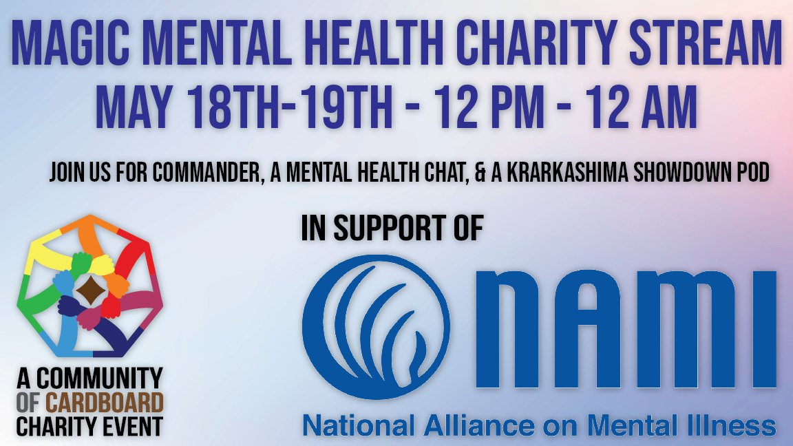 Hey all! We are day's away from the Annual MH Charity Event benefitting @NAMICommunicate. I am rounding out our giveaways and could use your help (looking for stuff to give out during pods and at the end of the event!) link in next tweet, RTs appreciated
