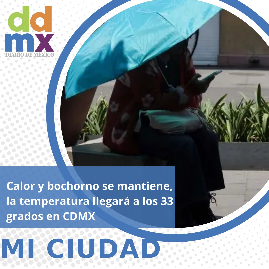 🌡️☀️ Altas temperaturas en CDMX: El bochorno persiste y el termómetro alcanzará los 33 grados. ¡Prepárate para el calor! 🍹
diariodemexico.com/mi-ciudad/calo…