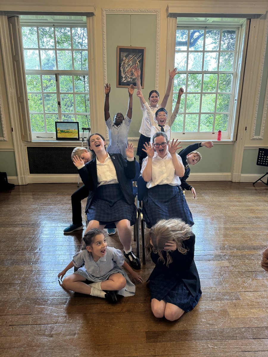 At our after school Musical Theatre group students from both the Junior and Senior School are having a great time playing drama games in Pitsford Hall. They certainly sound like they are having a lot of fun especially practising their freeze frame roller coaster!