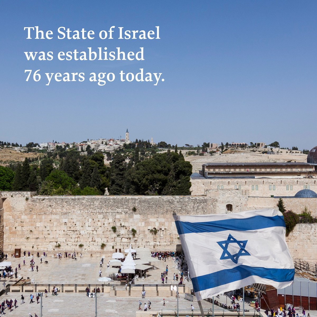 The State of Israel was established 76 years ago. Throughout those years, Israel and the U.S. have been—and will remain—partners in democracy, their people bound by common values and interests. The Declaration of the Establishment of the State of Israel: helmsleytrust.org/the-state-of-i…