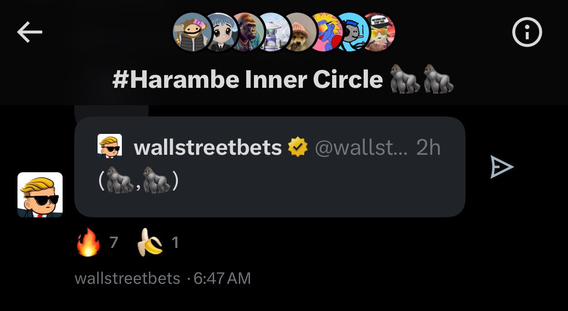 Wallstreetbets has entered the chat #HARAMBE 🦍 up.