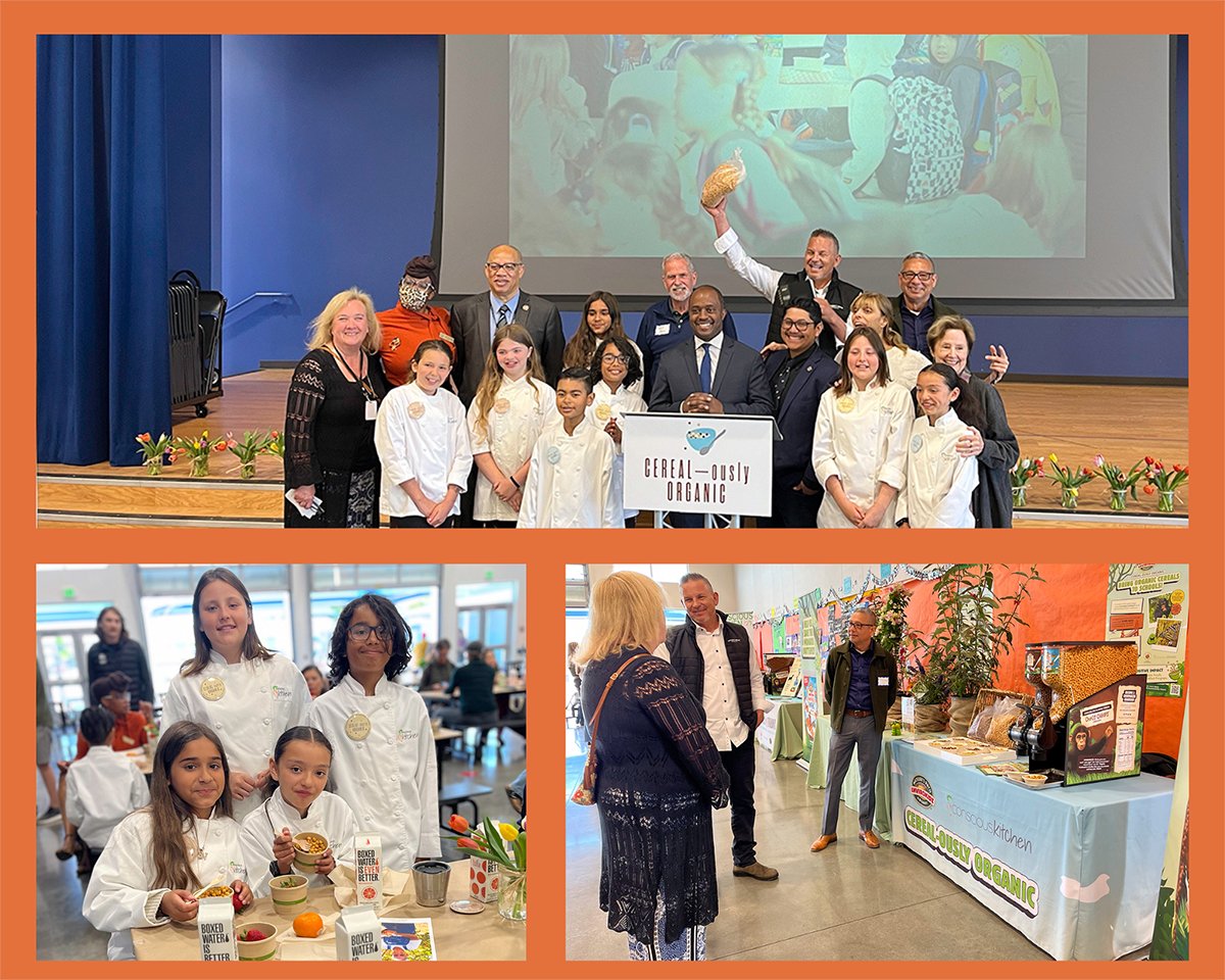 Former #FarmToSchool grantee @WCCUSD @wccusdfoodserv partnered with @ConsciousKitchn @TurningGreenOrg & @NaturesPath to launch a cereal that supports school efforts to meet @USDA standards & is kids-approved. @CADeptEd @CDENutrition #SchoolMeals
