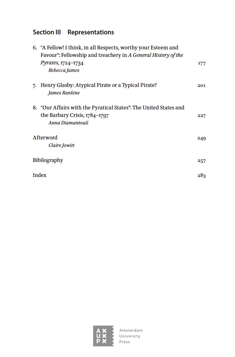 🚨🏴‍☠️In case you missed it, our edited volume 'The Problem of Piracy in the Early Modern World' is out now! AND you can get 20% discount via AUP using code “AUP20” until 30 June! Please see table of contents below to entice you further! aup.nl/en/book/978946… 🏴‍☠️🚨