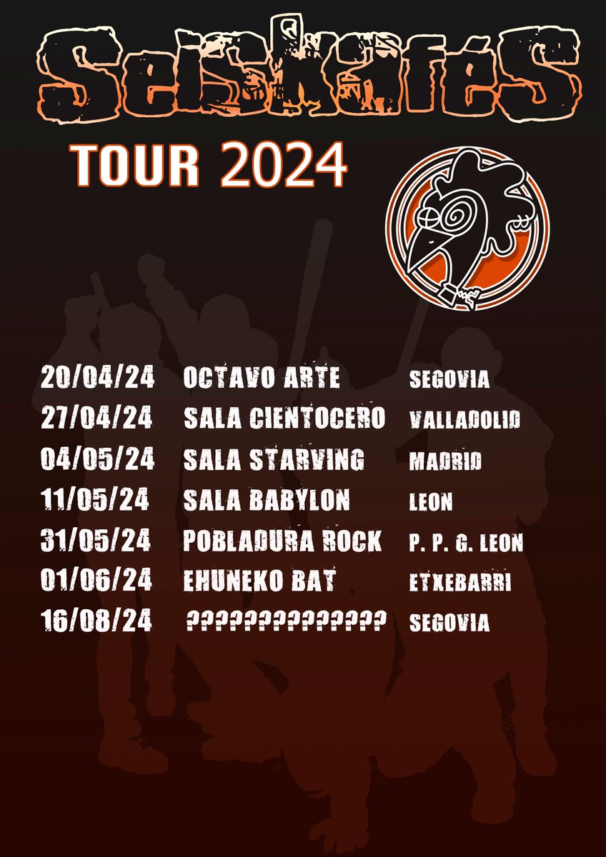 Donde nos vemos este año??
SeiSKAféS on the Road!!

#seiskafes #ska #tour #gira #pucela #fiesta #valladolid #punkcela #music #música #musicfestival #festivales #skapunk #punkrock #livemusic #alagreska