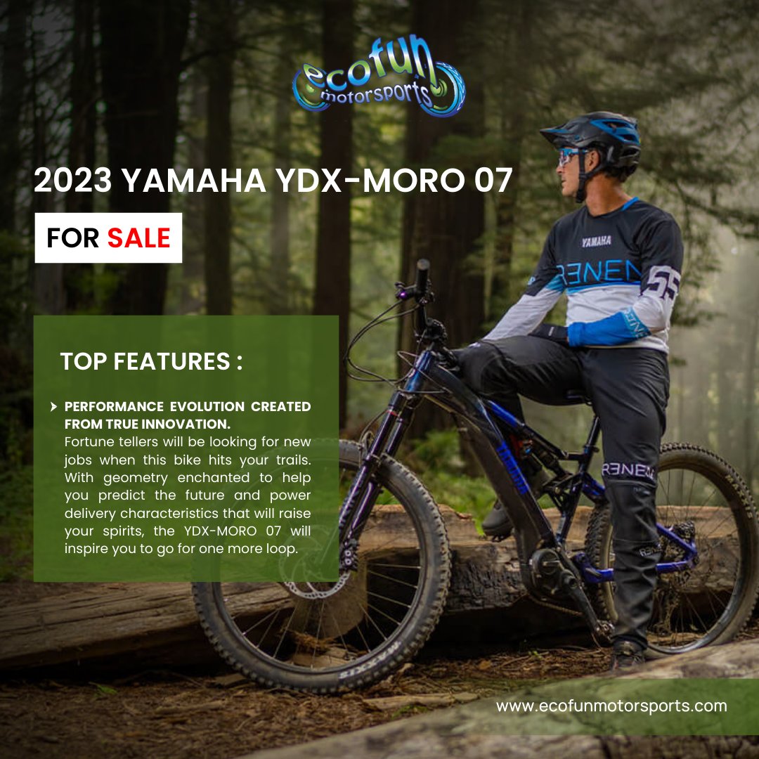 2023 YAMAHA YDX-MORO 07
🚲 FOR SALE

⭐️ Top Features:

— Performance Evolution: Innovative geometry and power.
— Future-Proof: Predict the trail ahead and inspire new adventures.

Shop here: 1l.ink/QHZXMLZ
#Yamaha #YDXMORO07 #TrailAdventure #ElectricBike