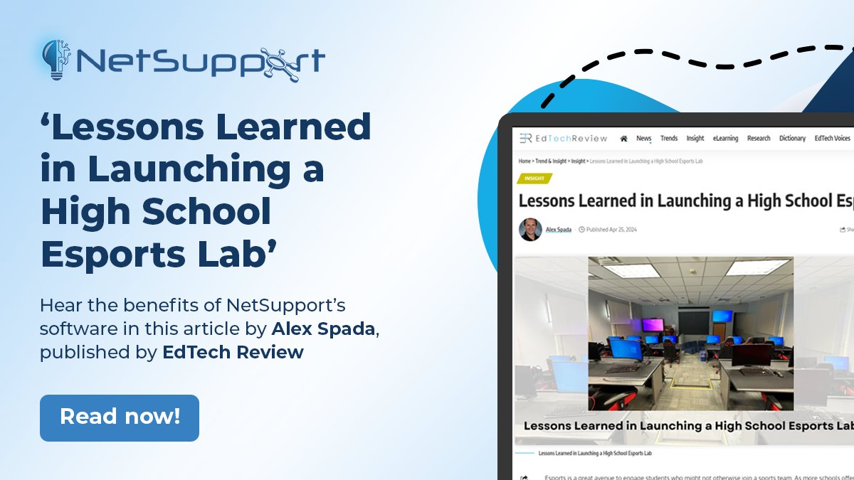 NetSupport School: More than just classroom management! Discover how it helped South Glens Falls Central School District's (@SGFSchools) esports program by reading this article published by @etr_in mvnt.us/m2416111 #esports #education