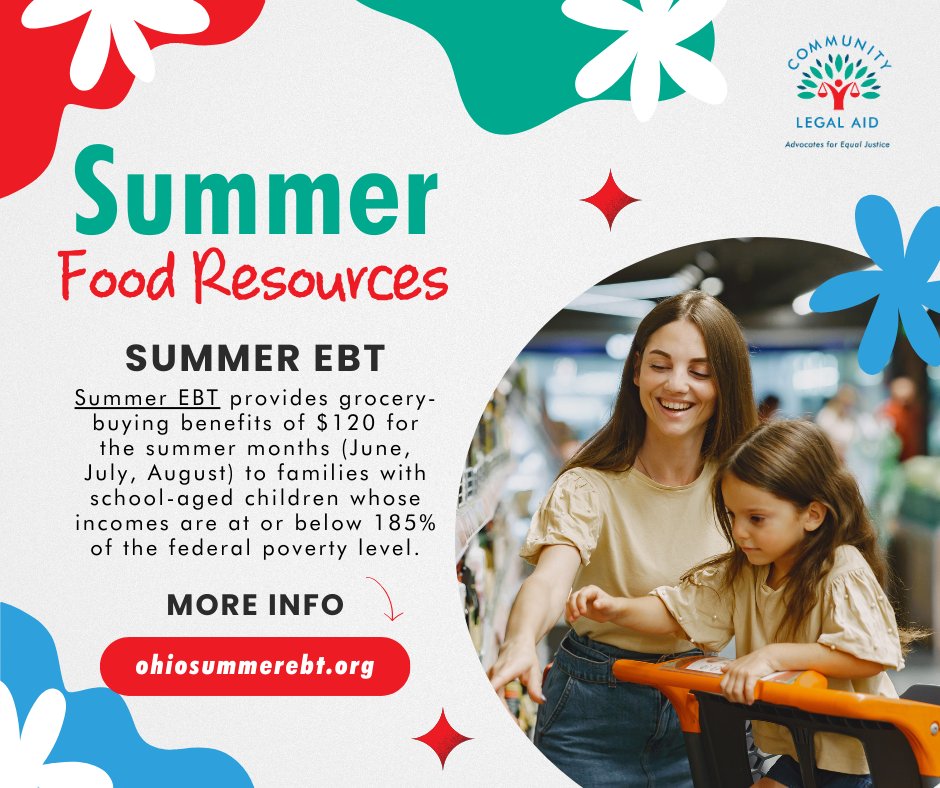 Ensuring Consistent Access to Nutrition 🥗  #summerfoodresources #summerebt

The Summer EBT benefit helps fill the gap when schools are closed by giving $120 in grocery money to eligible families.

Learn more ➜ ohiosummerebt.org