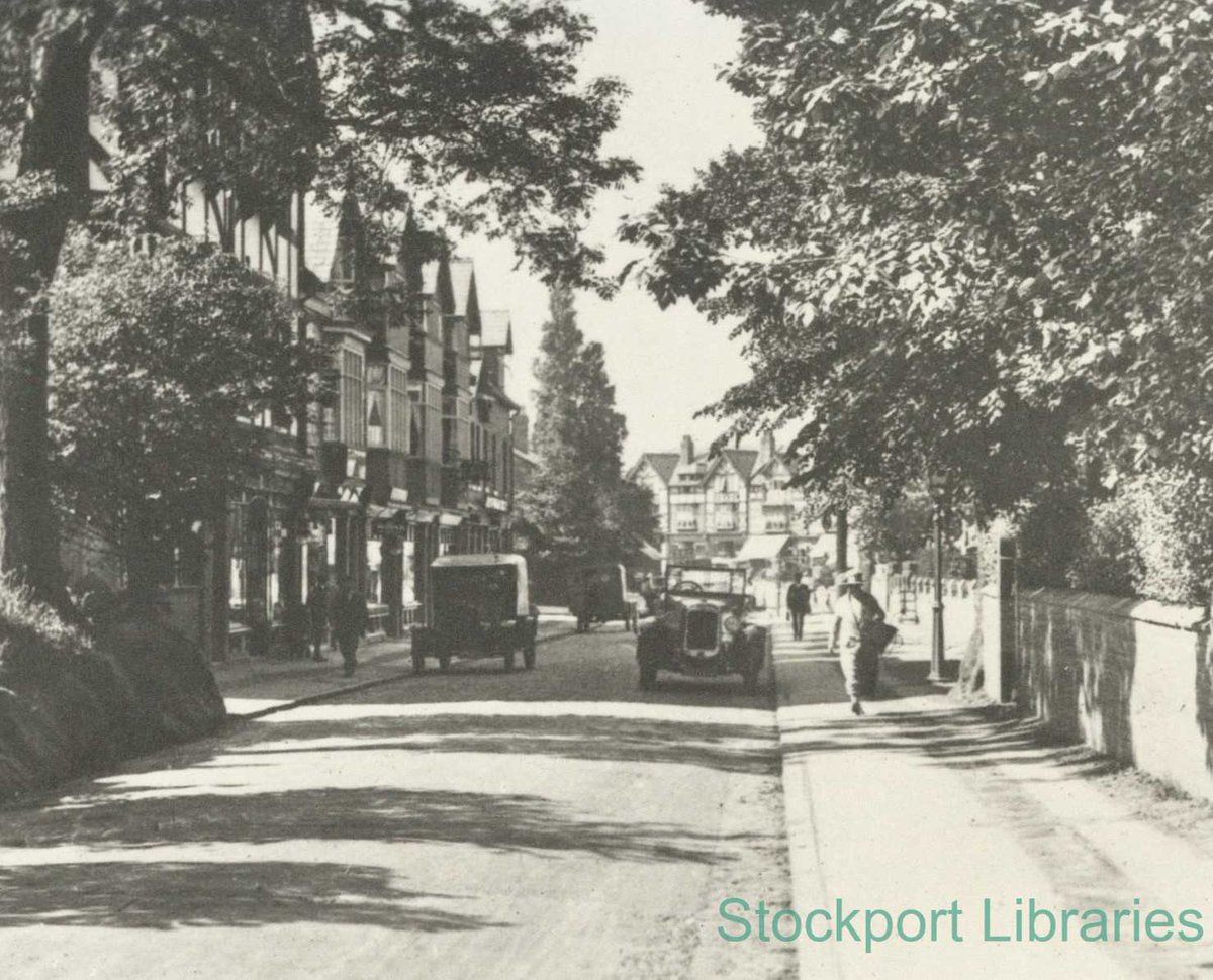 For last week's #WhereinStockportWednesday from #StockportHeritage Library, did you spot we were on Bramhall Lane South heading towards Bramhall Village in the 1930s? Another teaser tomorrow at 5pm.