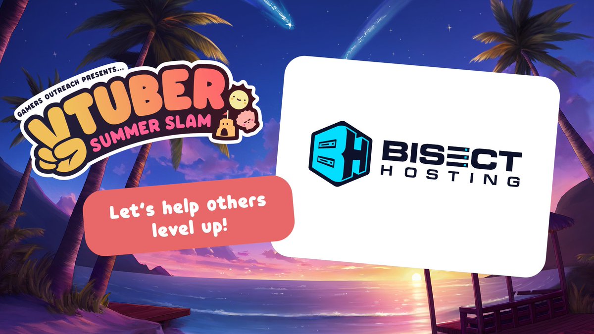 Joining us for #VTuberSS2024 is @BisectHosting! ☀️

They're helping us fund new GO Karts, and hosting a cozy streamer server for creators to hang out in during the event. 😎

👀 be on the lookout for details coming soon