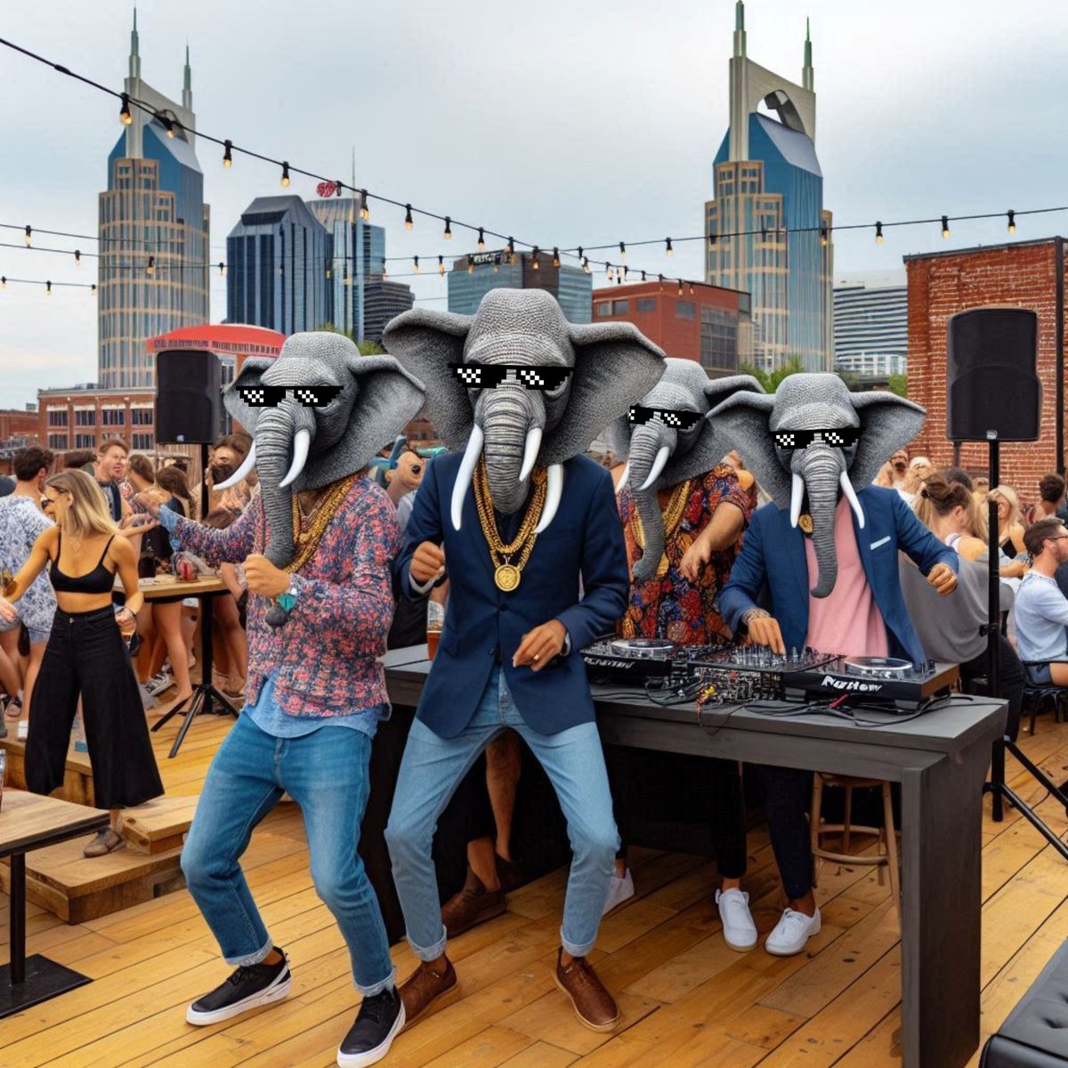 Elephant Money is headed to Nashville for BTC 2024! Join us for our first meetup on Friday, July 26 on the rooftop of The Twelve Thirty Club! 🍻 🎟: eventbrite.com/e/savanna-haus… #crypto #btc2024